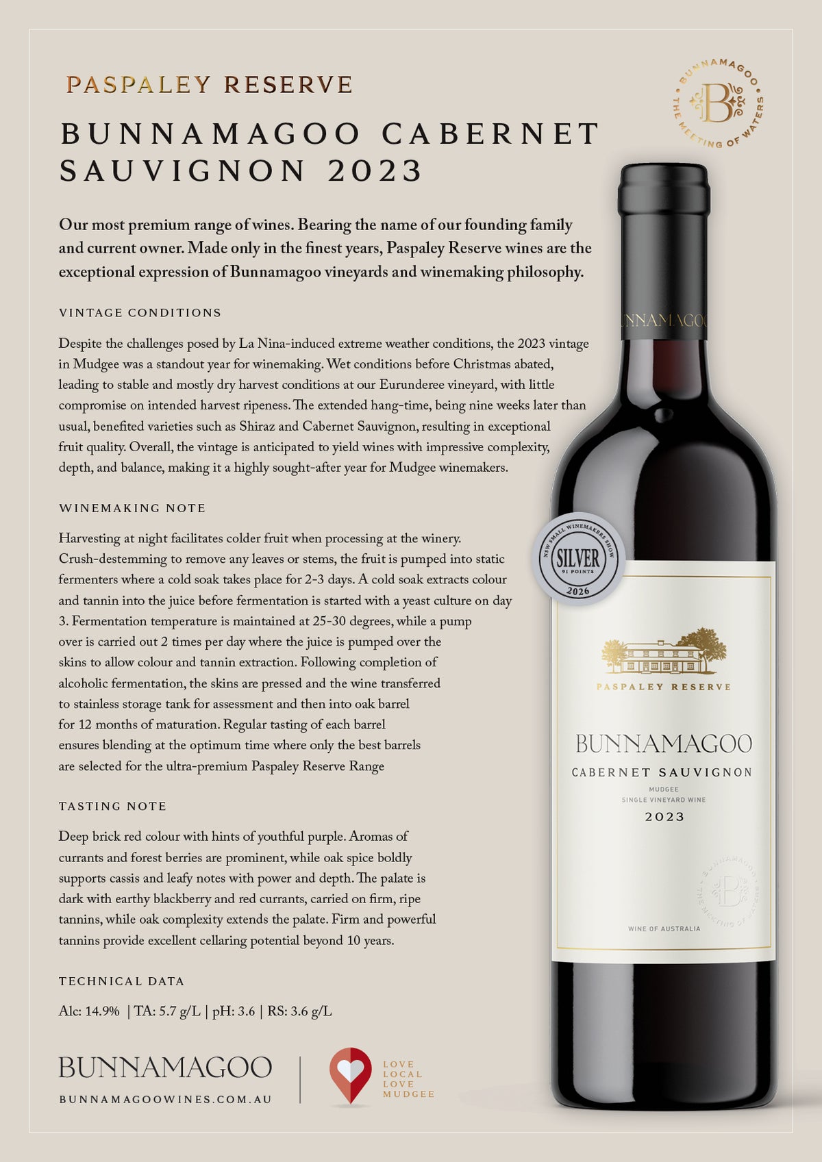 Paspaley Reserve Cabernet Sauvignon 2023