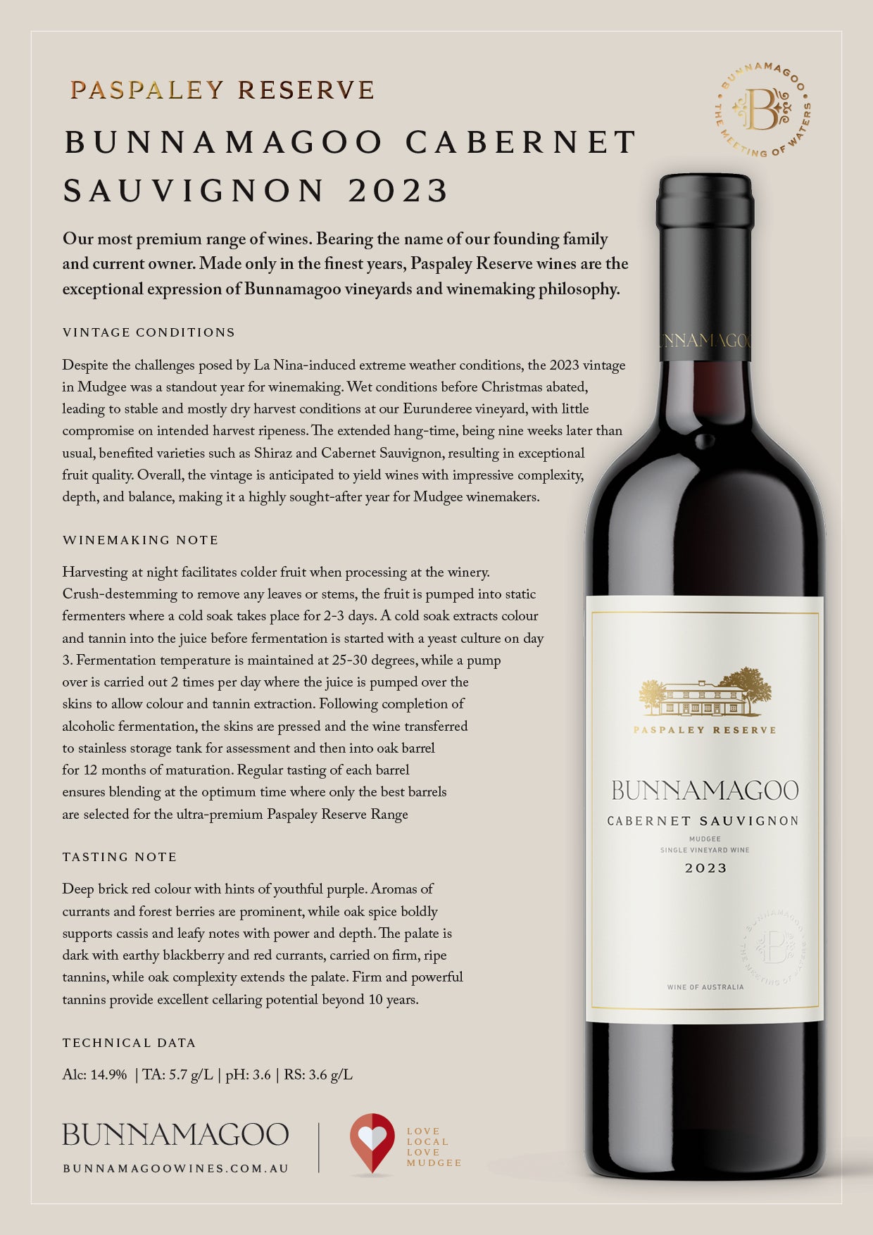Paspaley Reserve Cabernet Sauvignon 2023